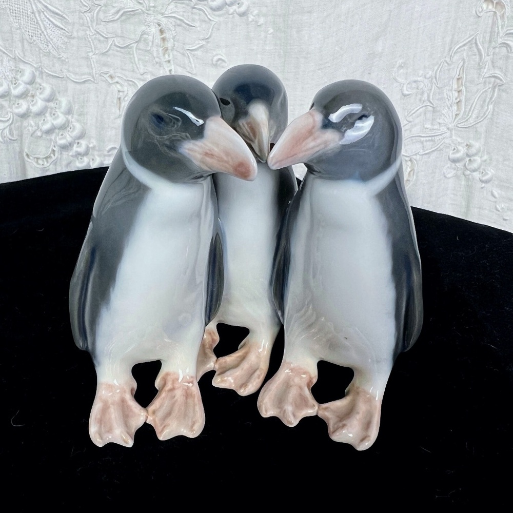 Royal Copenhagen Penguin Trio Vintage Porcelain